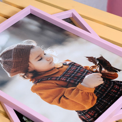 2 Adet 30x40 Fotoğraflı Yapışan Çerçeve Pembe 2 Adet 30x40 Fotoğraflı Yapışan Çerçeve Pembe